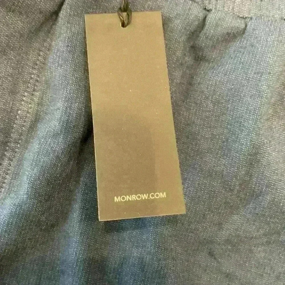 Monrow Men's Blue Steel Elastic Waistband Drawstring Supersoft Gym Shorts Sz XL - Picture 6 of 10